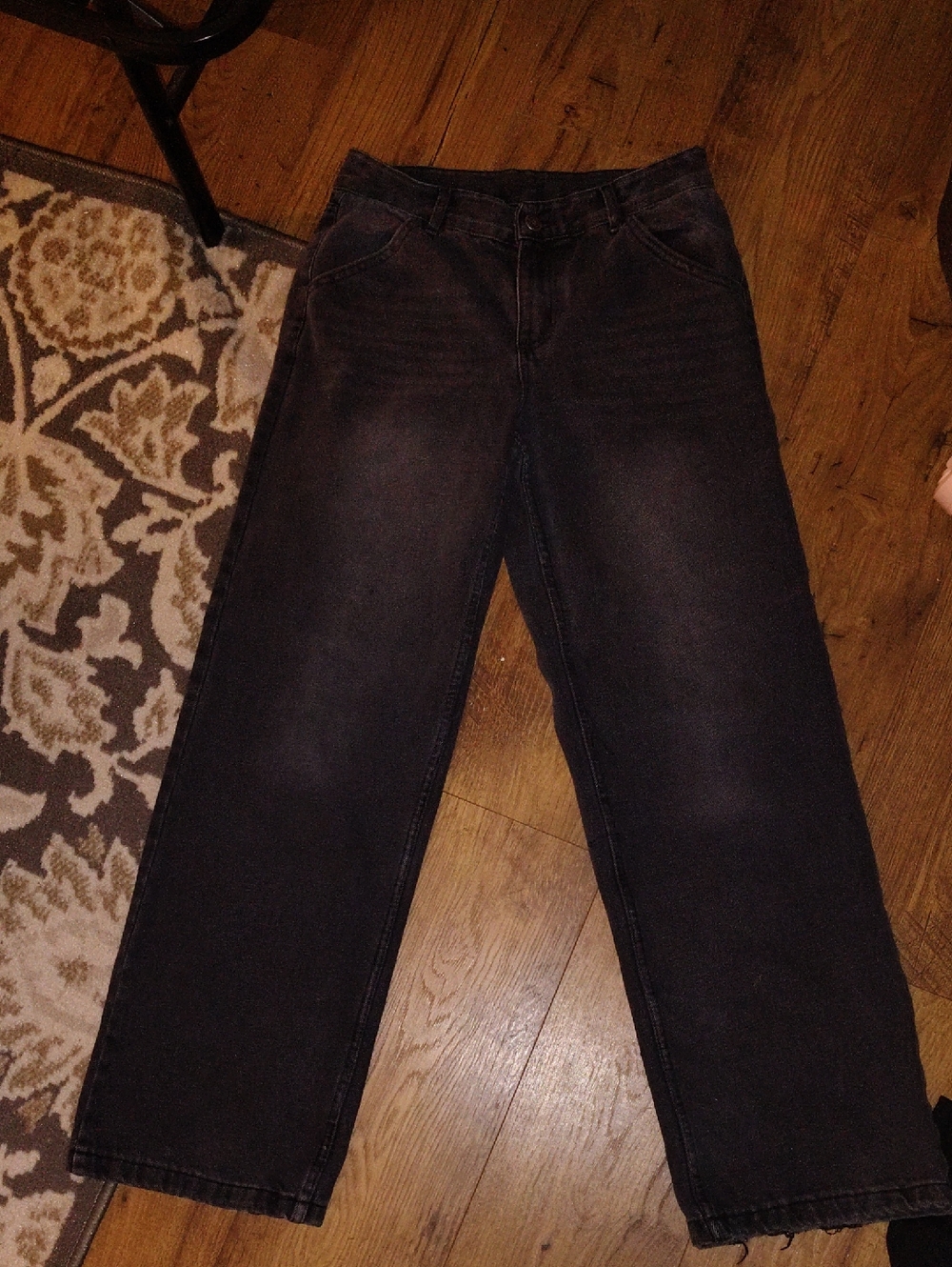 Women's Classic Black Straight-Leg Jeans